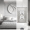 Hand Hammered Duplex Outlet Switch Wall Plate - Brushed Nickel Finish